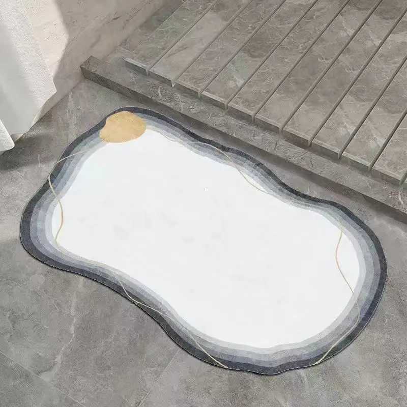 Bathroom toilet anti slip carpet toilet absorbent floor mat door quick suction quick drying diatomaceous earth H251205