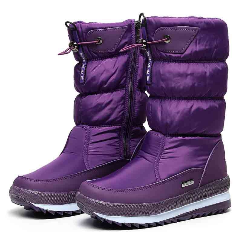 Free shipping designer snow boots high top cotton boots winter thick waterproof anti slip and plush plus plus large size multiple colors for women