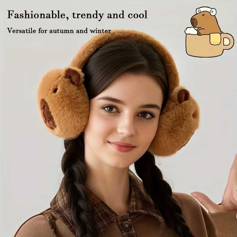 Cozy Capybara Plush Earmuffs for Women - Cute Cartoon Design Foldable Warm Ear Covers Perfect Winter AccessoryXJ251205 - view 5