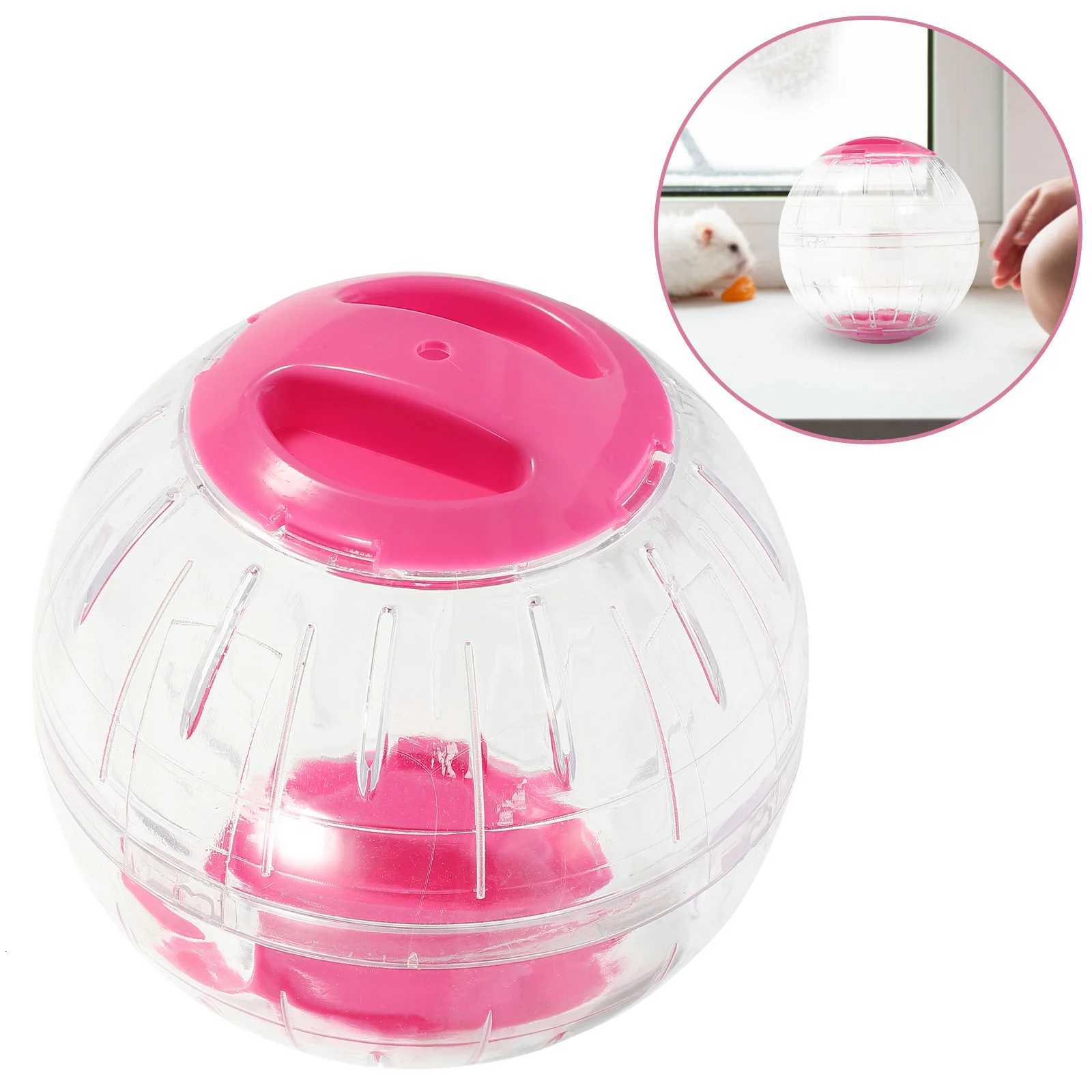 Small Transparent Hamster Exercise Ball Pink Mini Pet Plastic Exercise Ball for Hamsters Gerbils Safe Healthy Activity M251205