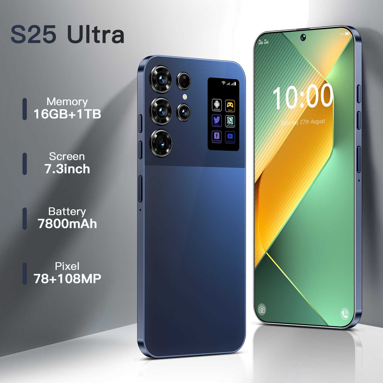 Mobile phone S25 Ultra 2+16 in-cell perforated smart large-screen all-in-one device 4G network L251205