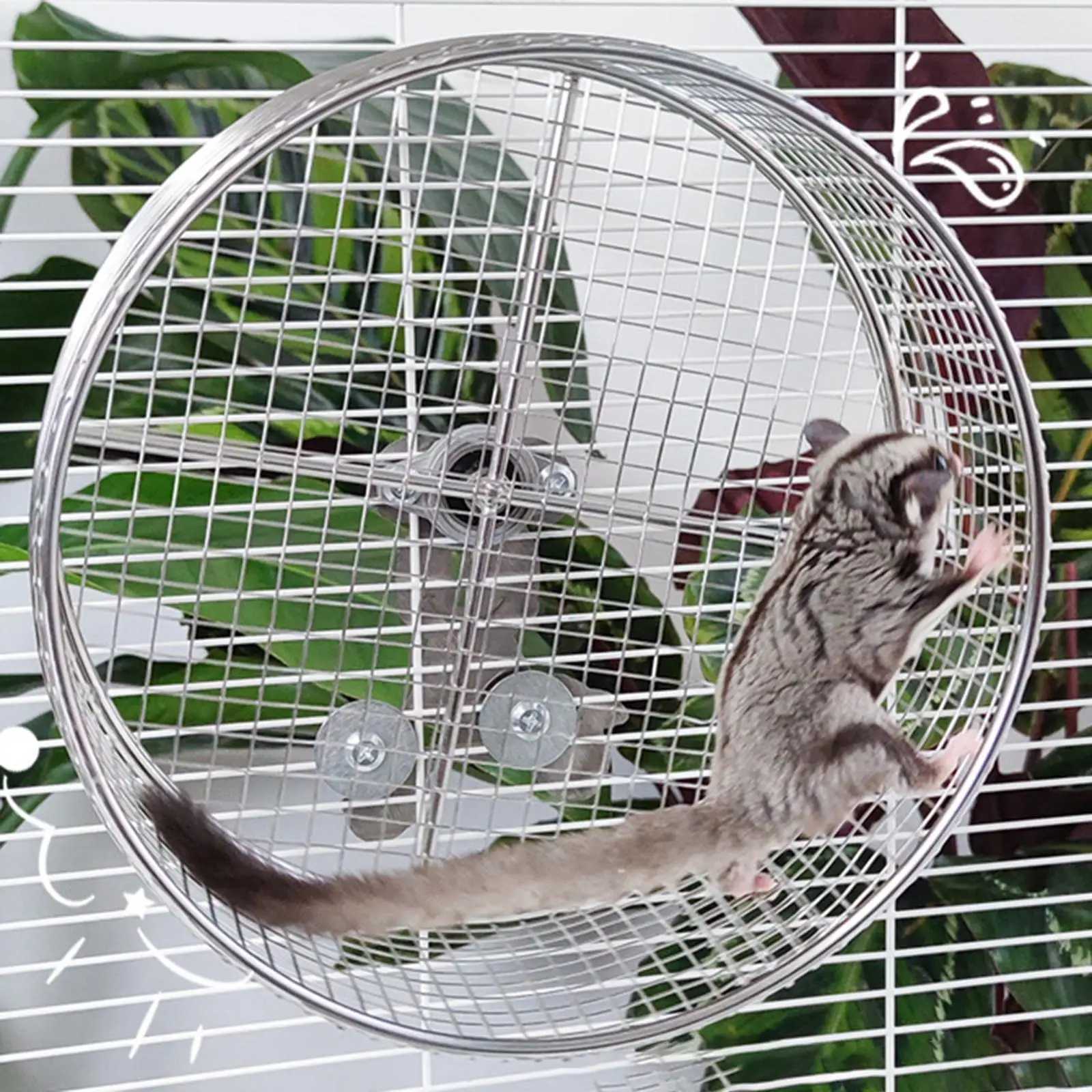 Metal Hamster Running Exercise Wheel Anti Slip Mute Toy Cage Accessories for Hedgehogs Rats Squirrel Play and Run Pet Supplies M251205