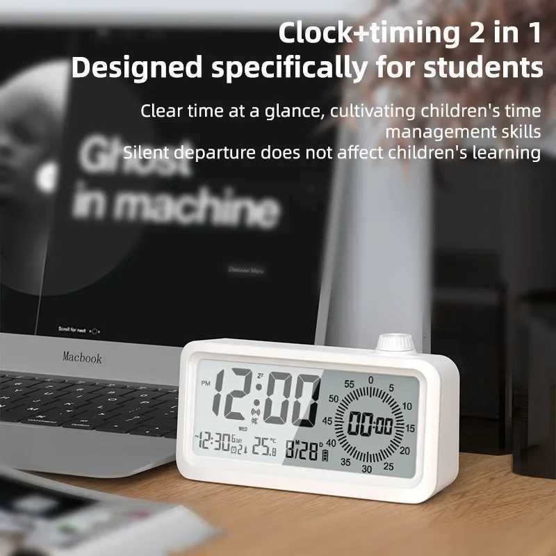 Alarm Clock with 3 Alarms Night Light Visual Timer Digital Clock for Children Students Desk Clock with Gift Box for Bedroom M251205 - view 4