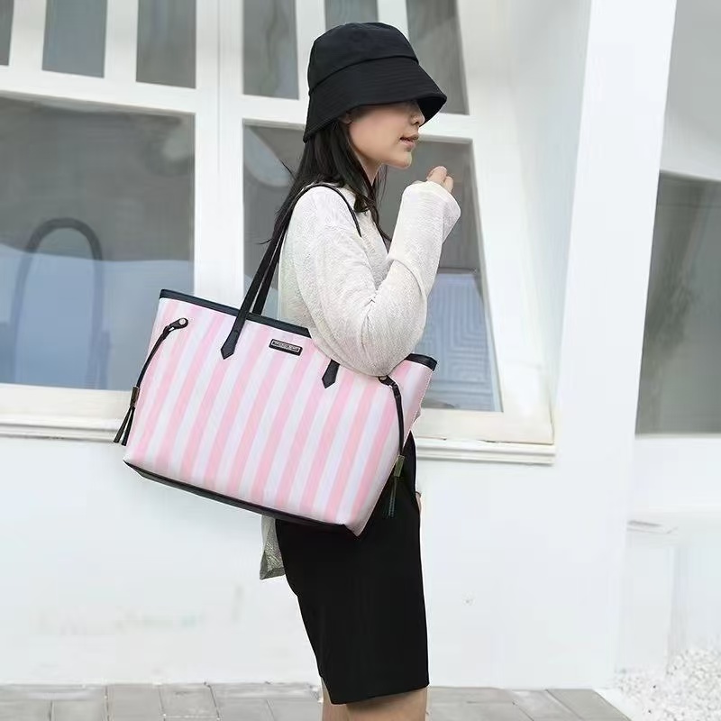 Fashion V Women's Handbag Shoulder Travel Portable Large Capacity Shopping Tote Casual Canvas Bag
