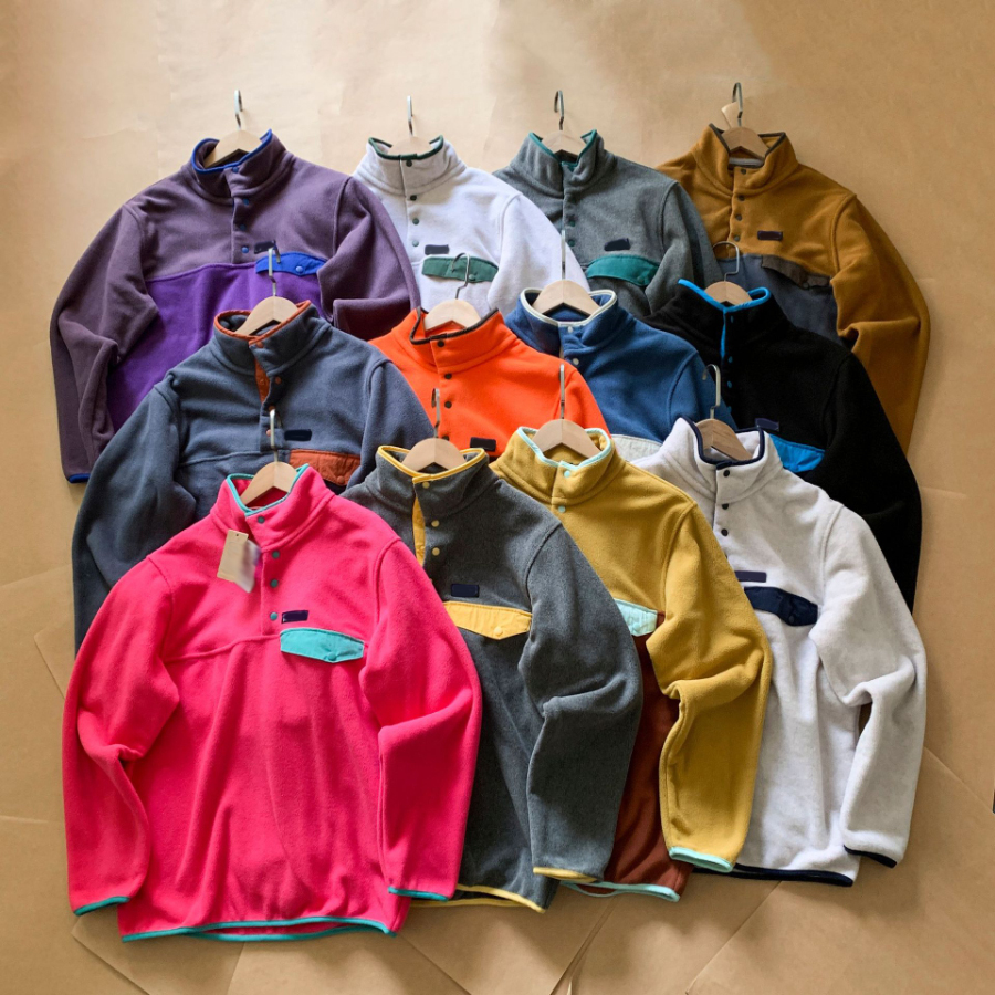 designer hoodie men Outdoor stand-up collar hoodie Men's and women's pullover jackets Pocket five-button hoodie Winter thick pullover jacket