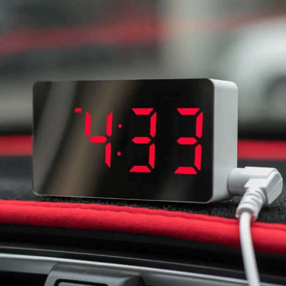 738cm Digital Alarm Clock TEMP Alarms Power-off Memory Table Clock USB Powered Always On 12/24H Night Mode LED Clock M251205 - view 6