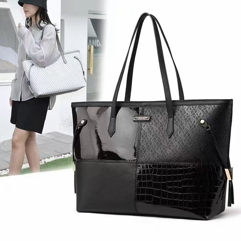 Fashion V Women's Handbag Shoulder Travel Portable Large Capacity Shopping Tote Casual Canvas Bag