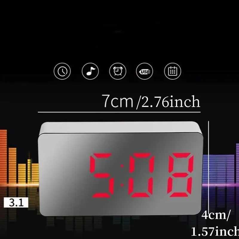 74cm Digital Alarm Clock TEMP Date 3 Alarms Power-off Memory Table Clock USB Powered Always On 12/24H Night Mode LED Clock M251205 - view 7