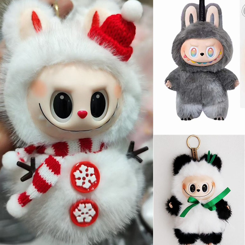 Christmas snowman Labubu V1 V2 V3 V4 V5 V6 Have A Seat Series Vinyl Pendant labubu Doll Model Toy Cute Monster Character Dolls For Childrens Birthday Gift Blind Box Toys