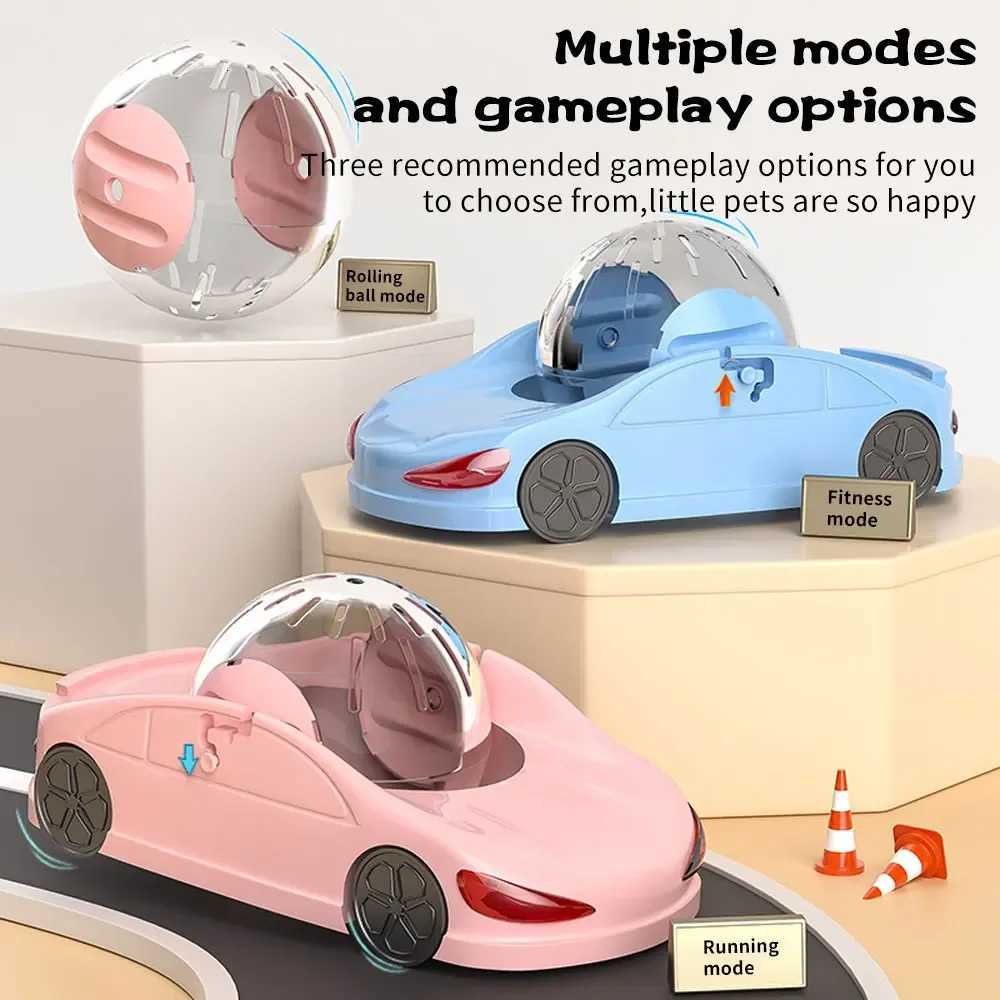 Hamster Exercise Wheel Hamster Toy Car Funny Detachable Lightweight Clear Ball M251205