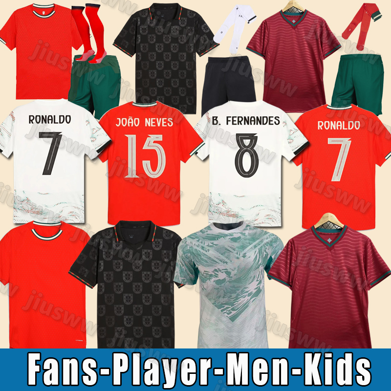 2026 27 World Cup portugals Ronaldo JOAO FELIX Portugal soccer jerseys 26 RUBEN NEVES Portuguese football shirt BERNARDO BRUNO FERNANDES kits kids equipment 3XL 4XL