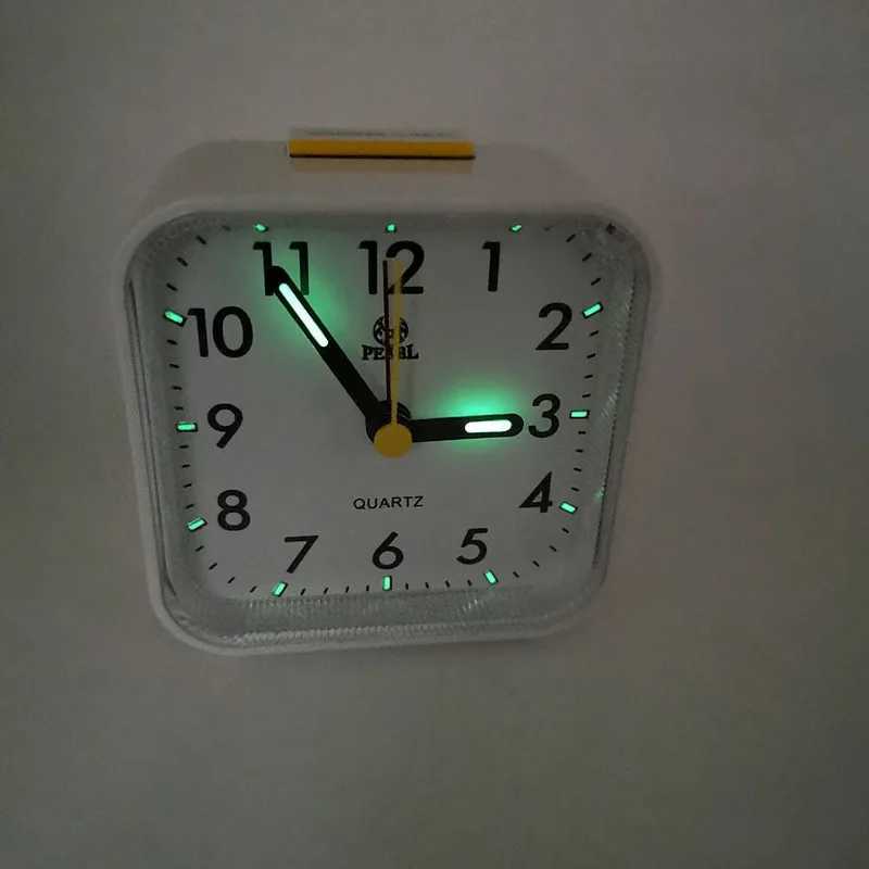 Non-ticking Analog Quartz Clock with Light Small Desk Silent Luminous Alarm Clocks Snooze for Heavy Sleepers Office Bedroom M251205 - view 7