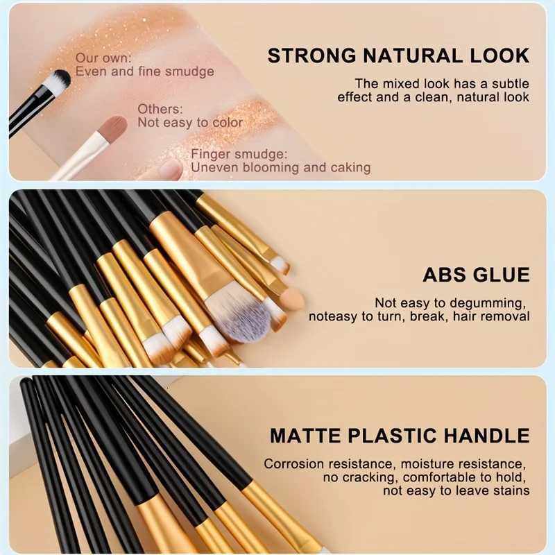8/22/34Pcs Makeup Brush Set Portable Soft Eyeshadow Brushes Powder Foundation Brush Multipurpose Blending Cosmetic Beauty ToolT251205