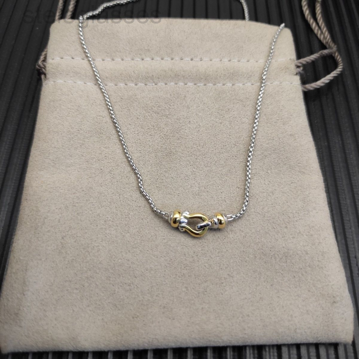 designer david yurmon yurmanbracelet Necklacenew European and American Trend Seiko 162mm Compact Clasp Necklace Length 4233cm