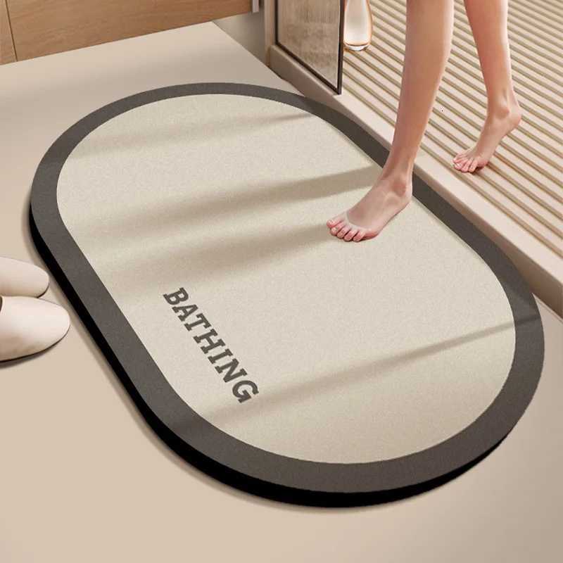 4060CM Non Marking Diatomaceous Earth Floor Mat for Household Bathroom Doorways Dirt Resistant Absorbent Quick Drying Anti Slip H251205