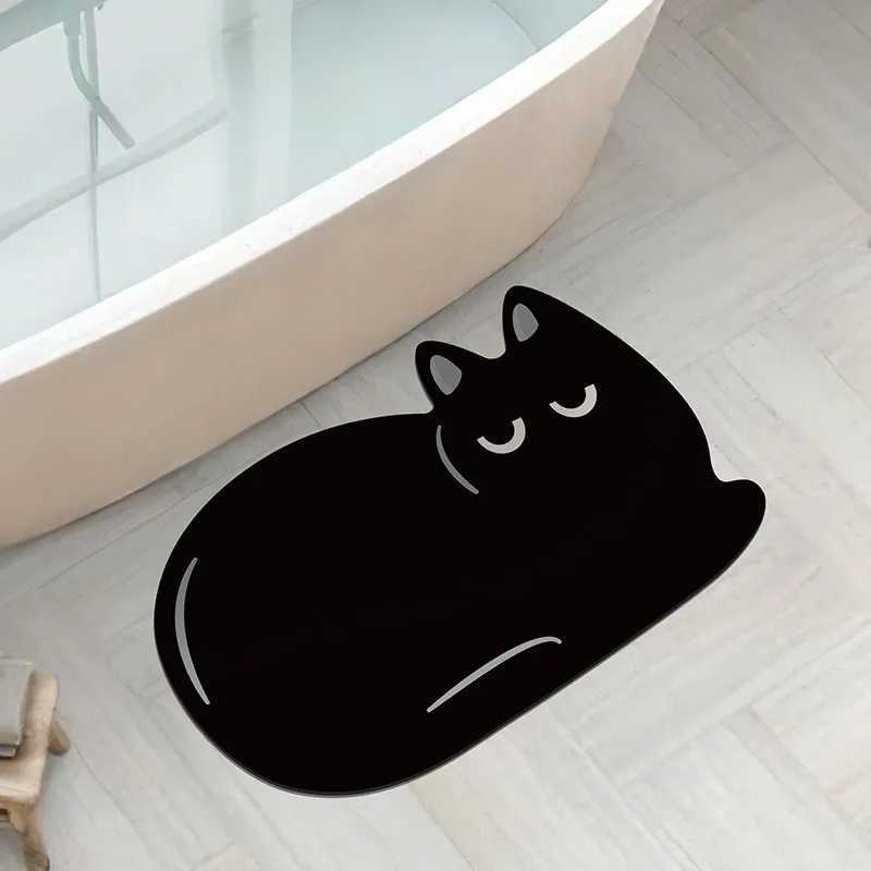 Bathroom floor mat made of diatomaceous earth water absorbing and anti slip toilet household bathroom entrance mat H251205
