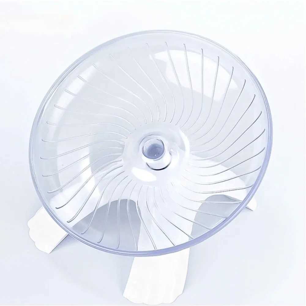 Acrylic Hamster Running Wheel Extra Large Silent Spinner Pet Exercise Tool Anti-slip Steel Axle Running Disc Toy Pet Cage Use M251205