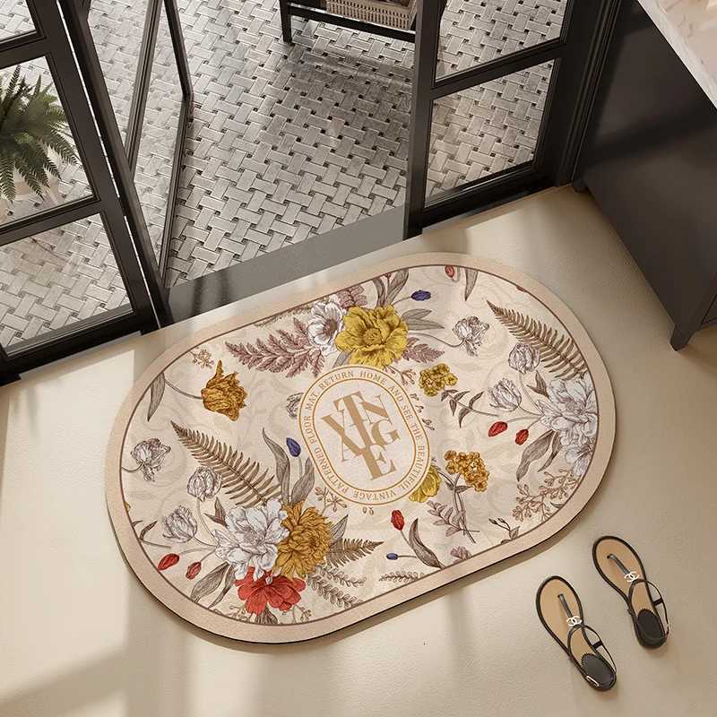 VIKAMA Bathroom Water Absorbing Mat - High-End Luxury Mansion Villa Customized Luxury Foot Mat - Quick-Drying Home Decoration H251205