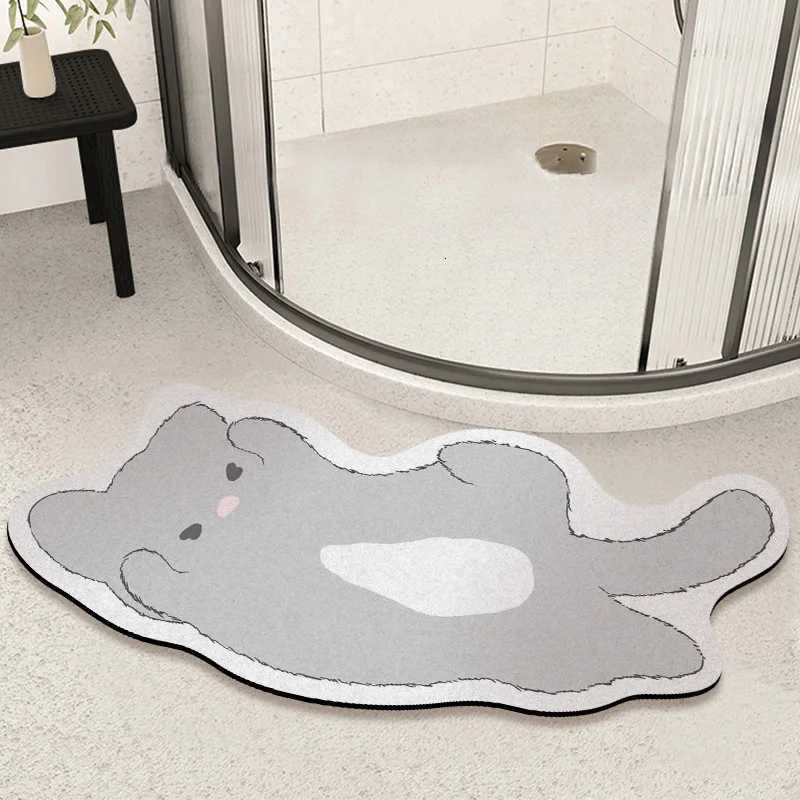 Floor mat bathroom diatom mud absorbent mat household non-slip waterproof foot mat bathroom bath can be customized H251205