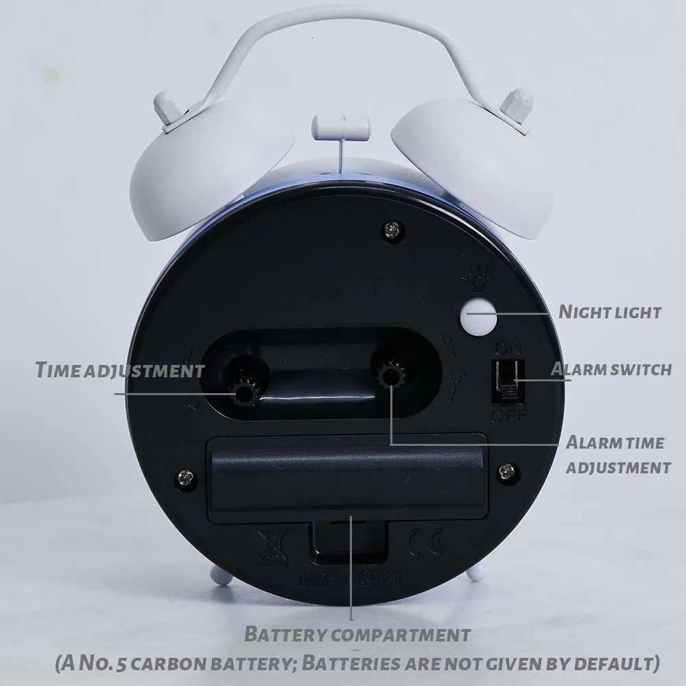 Ins Style Minimalist Alarm Clock Battery Powered AA Cute Clock for Home Office Decoration M251205 - view 3