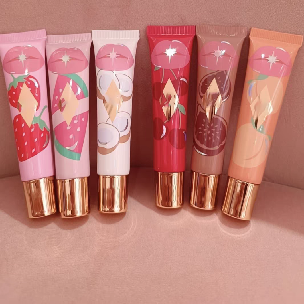 Jelly Lip Gloss Lip Protection Mirror Water Gloss Moisturizing Lip Gloss Colored 14ml Honey Cherry Berry Watermelon Coconut Moisturizing Fast Shipping