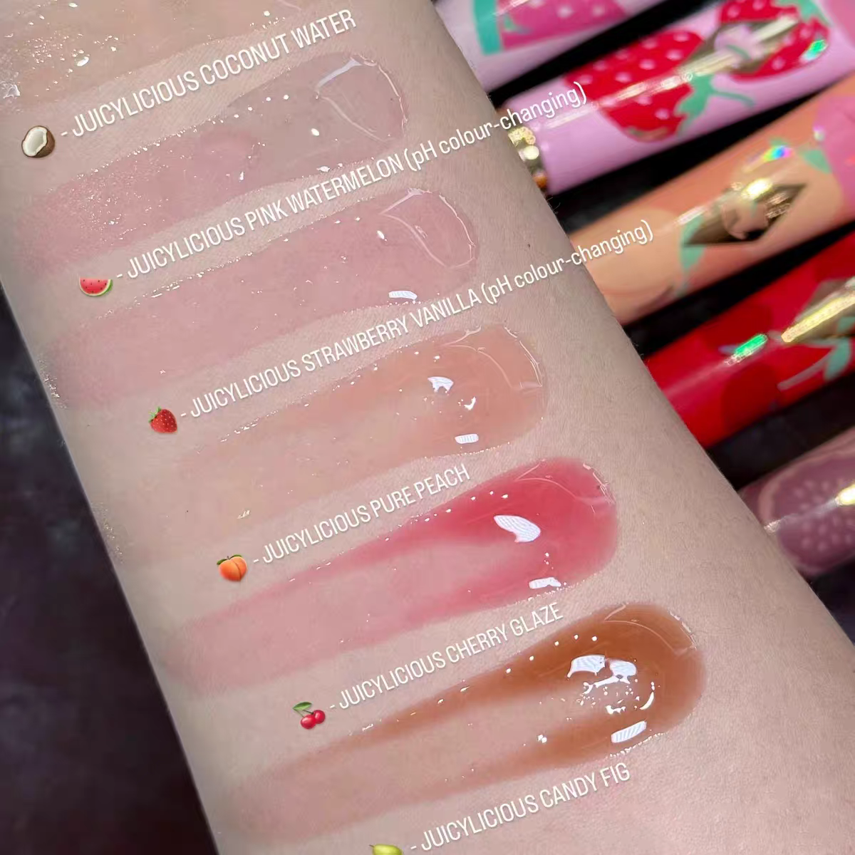 Jelly Lip Gloss Lip Protection Mirror Water Gloss Moisturizing Lip Gloss Colored 14ml Honey Cherry Berry Watermelon Coconut Moisturizing Fast Shipping