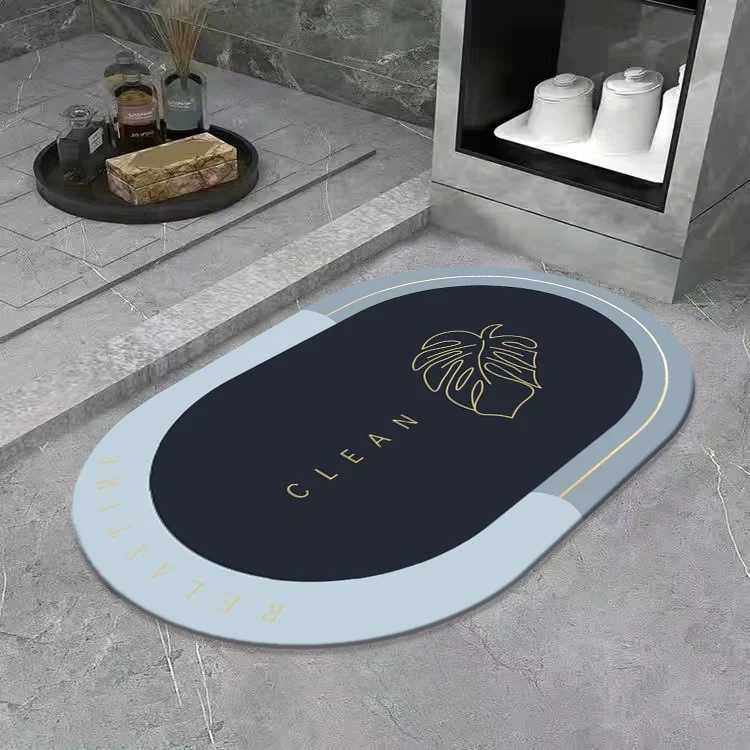 Kitchen floor mat non-slip oil-absorbing scrubbable leave-in foot pad dirt-resistant absorbent pad 2025 new diatom mud H251205
