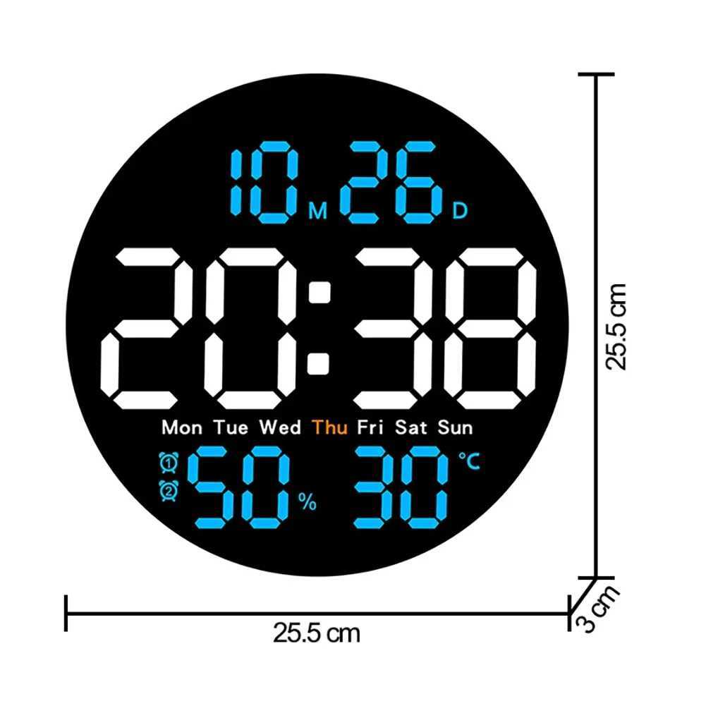 Digital Wall Clocks Large Screen With Timing Countdown Function Clocks For Home Bedroom Living Room Office Home Decoration M251205 - view 5