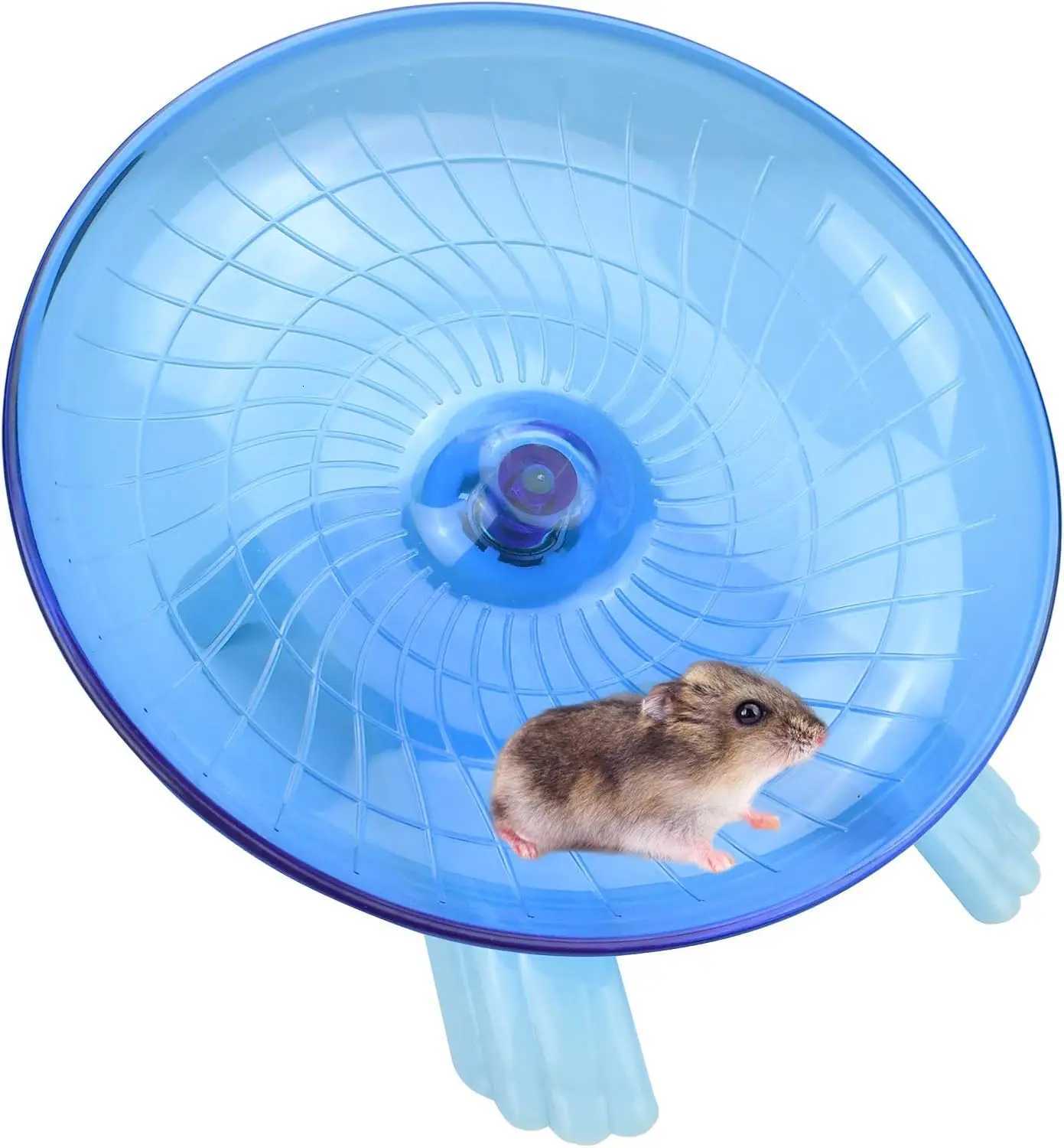 Blue Silent Hamster Exercise Wheel 7 Inch Quiet Spinner Running Disc for Dwarf Hamster Gerbil Rat Hermit Crab M251205
