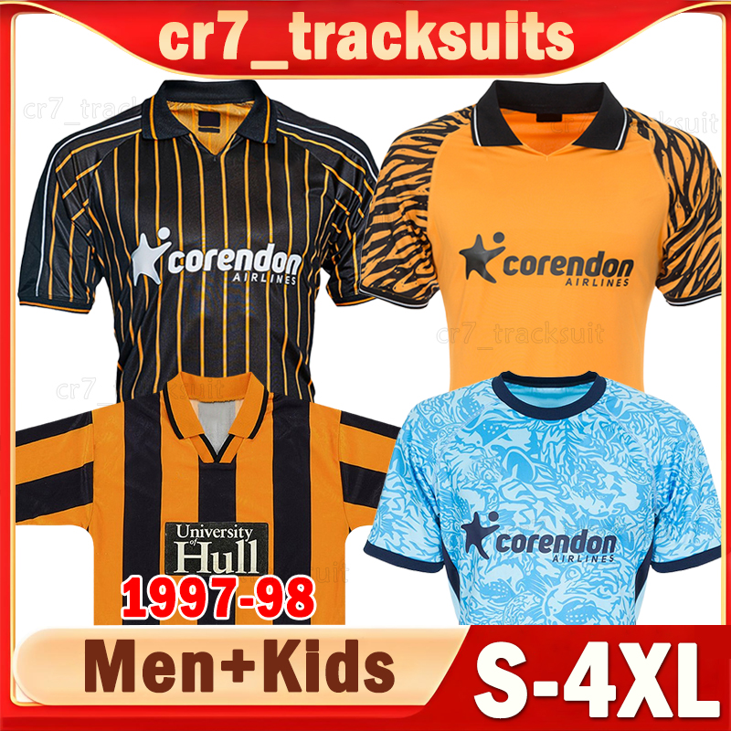 XXXL 4XL 25 26 HullS City Soccer Jerseys Retro 1997 98 GELHARDT McBURNIE JOSEPH DESTAN Football Shirts 2025 2026 NDALA CROOKS AKINTOLA MILLAR SLATER Kids kits sets