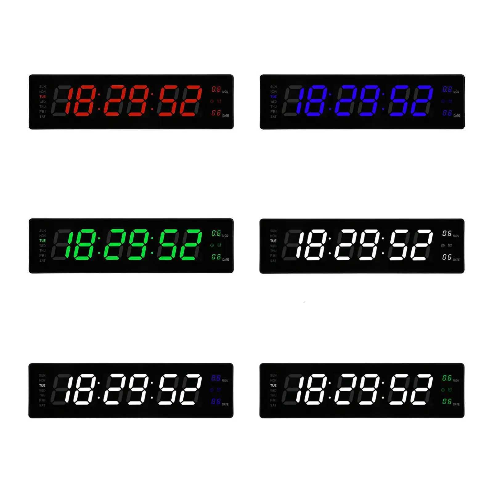 Wall Hanging Alarm Clock Bedroom Large Numbers LED Digital Clock Large Screen Display for Teens Hotel Living Room Studio Gym M251205 - view 4