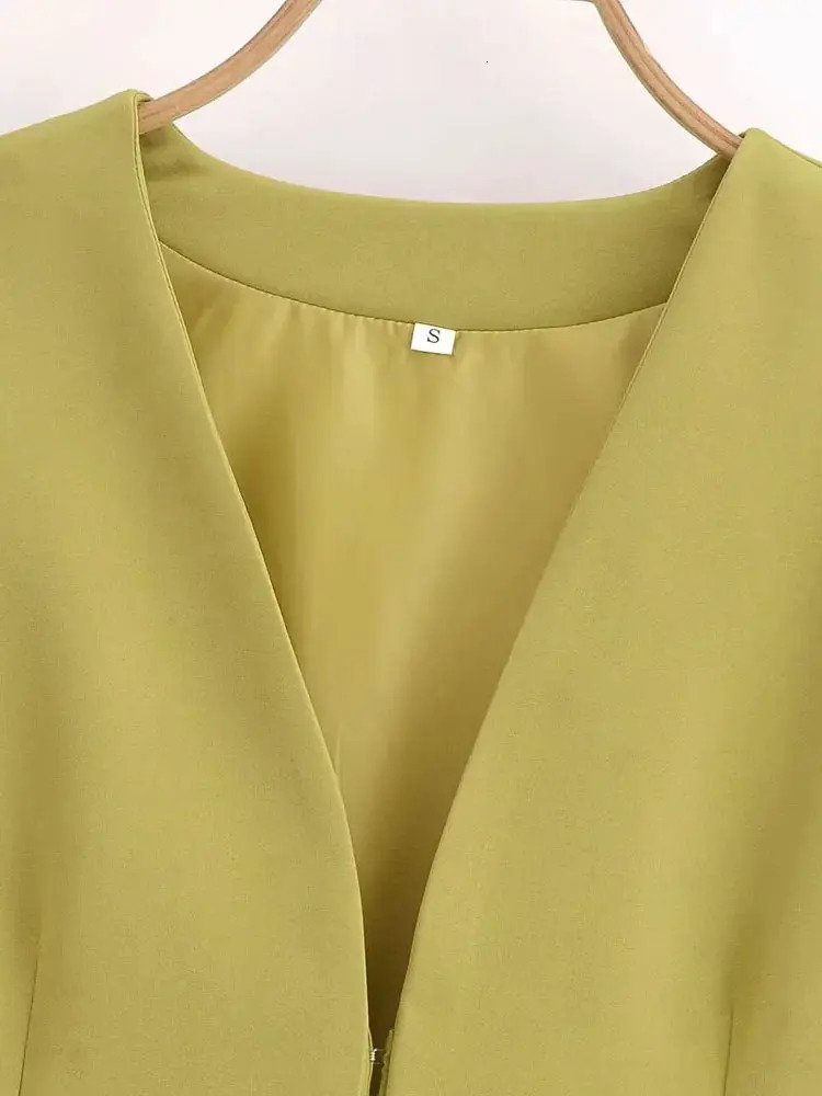 Womens Fitted Blazer Coat with Belt V Neck Long Sleeve Female Outerwear Chic Tops Fashion 251128