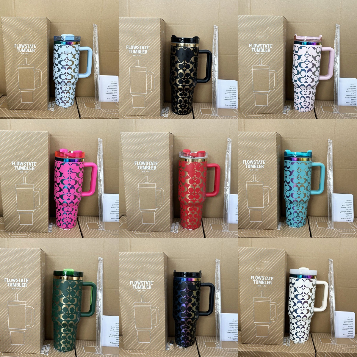 40oz Car cup Large Capacity Stainless Steel Water Bottle Travel Mug with Handle & Straw Lid | Office & Travel Essential | Leakproof Insulated for Camping