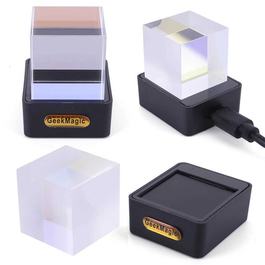GeekMagic GIFTV Crystal Cube Holographic Mini Electric Digital Clock Desktop Smart Weather Station DIY Animations Photo Display M251205 - view 6