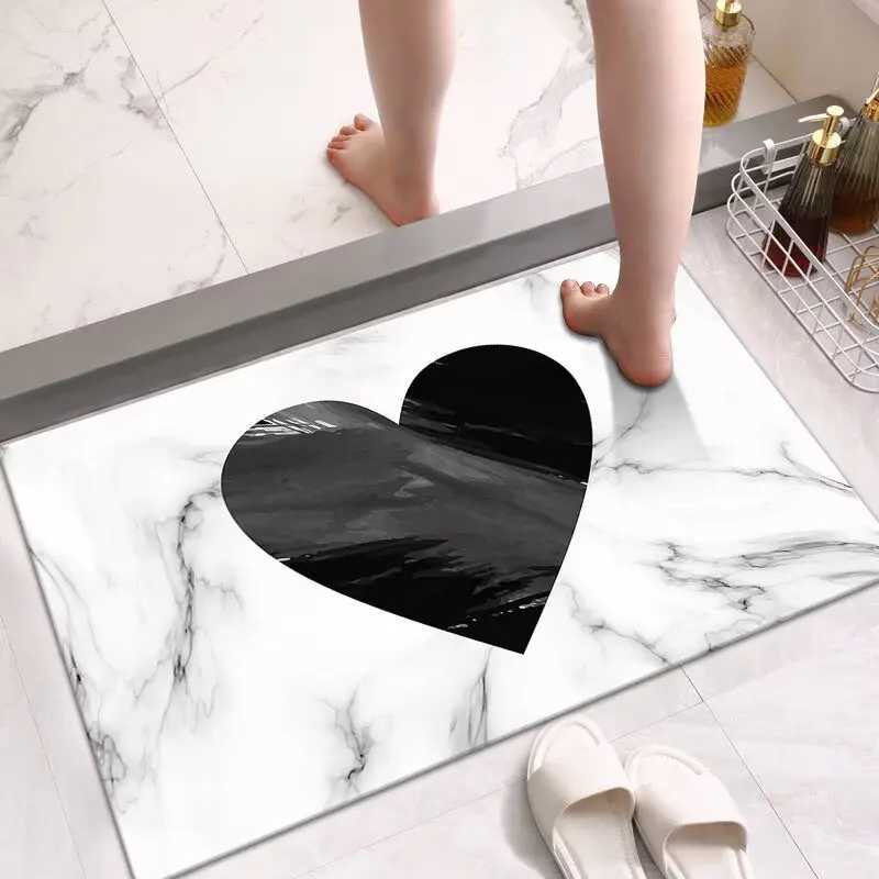Diatom mud bathroom absorbent floor mat door floor mat toilet entry carpet toilet dirt-resistant household bathroom floor mat H251205