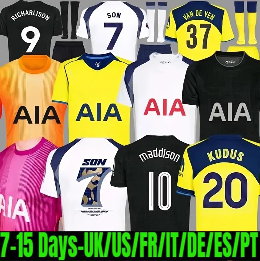 25 26 Fan version MADDISON SON WERNER Soccer Jerseys2025 2026 KULUSEVSKI 2025 VELIZ VAN DE VEN Football kits shirts Men kids goalkeeper pre match tottenham jersey