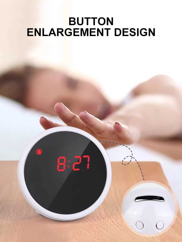 Led Mirror Digital Alarm Clock Calendar Desktop Electronic Table Clocks Bedroom Living Room Makeup Mirror Desktop Decoration M251205 - view 7