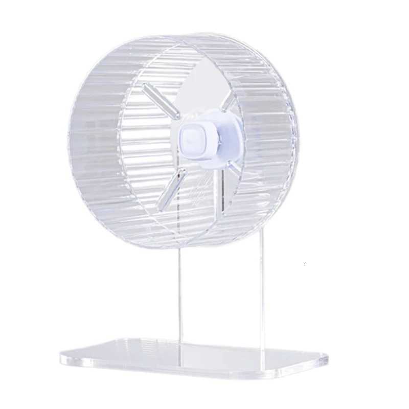 Pet Hamster Exercise Running Wheel with Stand Playing Supplies Cage Attachment M251205