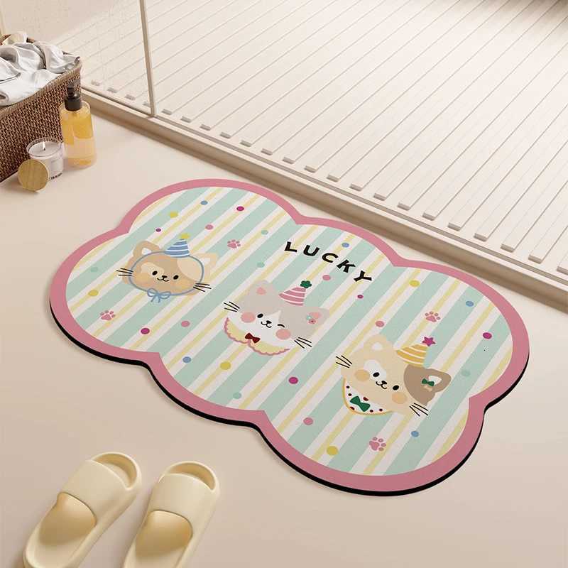 VIKAMA Bathroom Floor Mat - Toilet Entrance Silicone Clay Super Absorbent Quick-Drying Anti-Slip Anti-Fall Home Decoration H251205