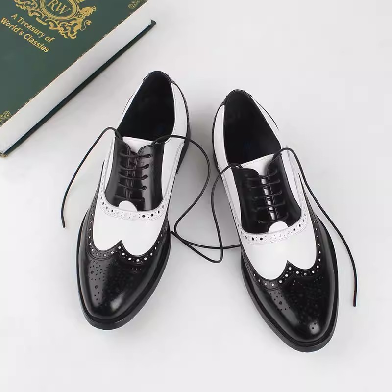 Handcrafted Premium Leather Oxford Shoes for Men - Stylish Laced-Up Footwear