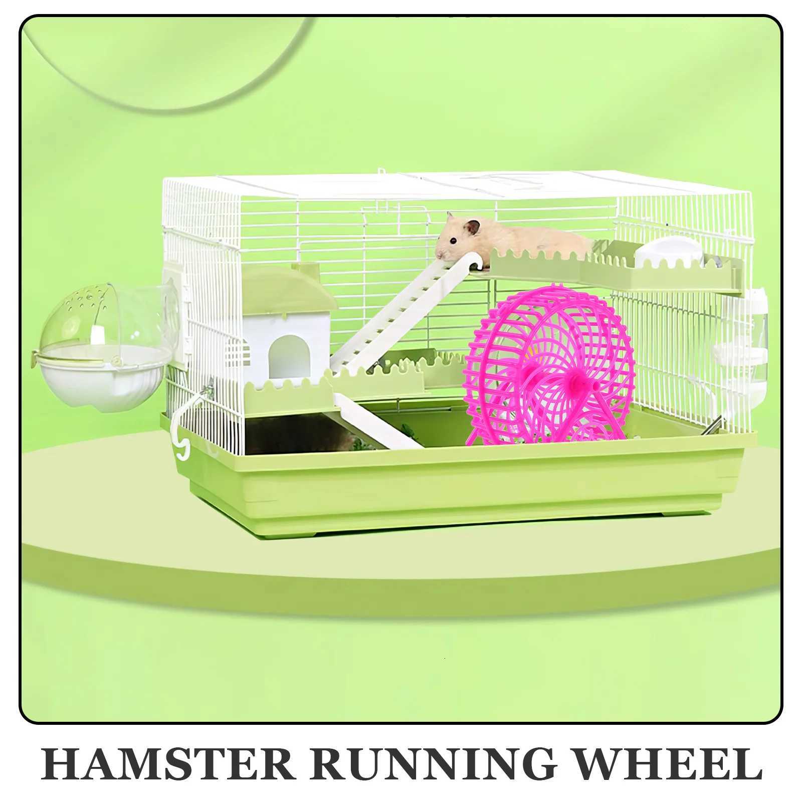 Silent Hamster Wheel Anti-Foot-Stuck Rosy Plastic Exercise Spinner For Mice Rats Gerbils Guinea Pigs Hedgehog Small Pet M251205