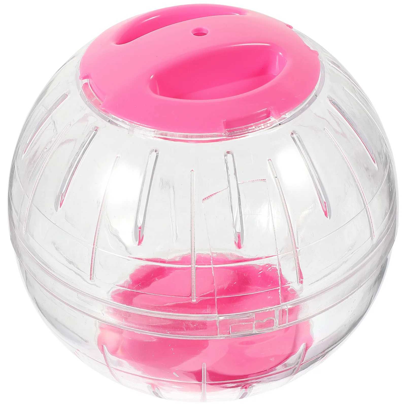 Small Transparent Hamster Exercise Ball Pink Mini Pet Plastic Exercise Ball for Hamsters Gerbils Safe Healthy Activity M251205