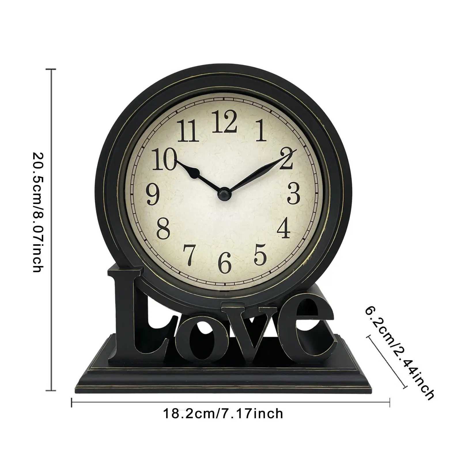Desk Clock Non Ticking European Style Super Silent Decorative Table Clock Retro for Table Bedroom Indoor Room Decor Desktop M251205 - view 7