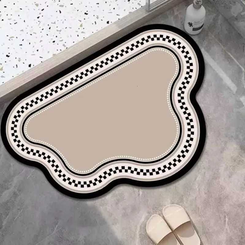 Diatom mud floor mat bathroom toilet entry door water absorption quick drying non-slip foot pad entry door carpet H251205