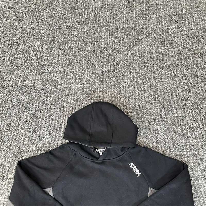 Mertra Black Hoodies Men Women Pure Cotton Casual Hooded Pullovers Embroidery Sweatshirts X251205