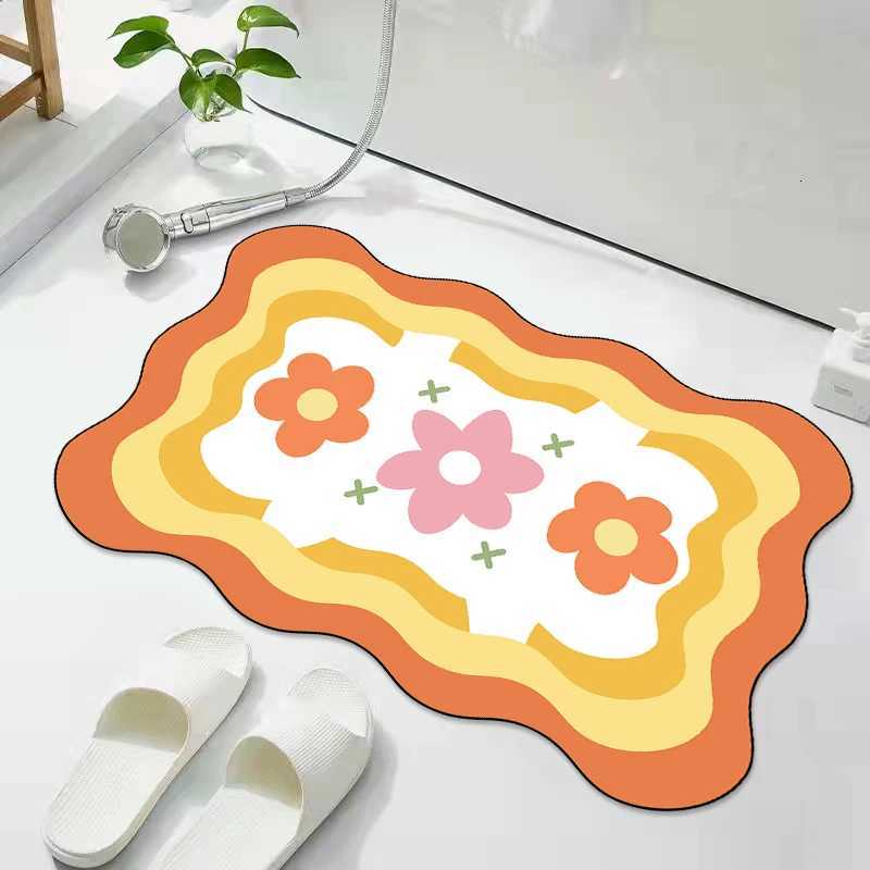 Bathroom floor mat diatom mud non-slip absorbent cushion toilet kitchen foot cushion toilet door toilet carpet H251205