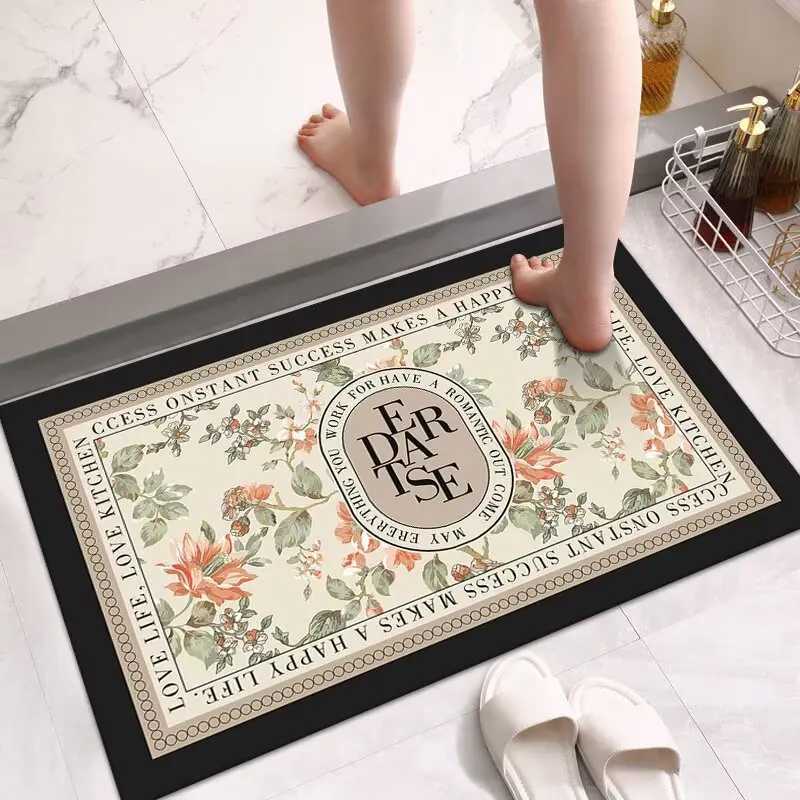 Diatom mud bathroom absorbent floor mat door floor mat toilet entry carpet toilet dirt-resistant household bathroom floor mat H251205