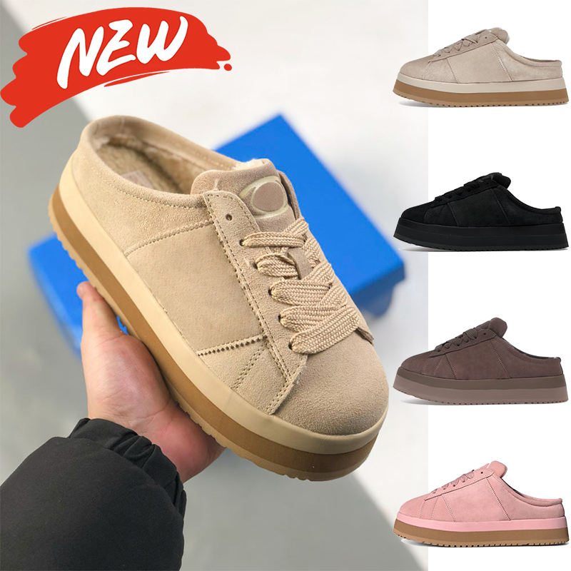 With box Designer Campuses 00s Sneakers Men Women Winter Low Platform Fur Slippers Magic Beige Earth Strata Black Carbon Wonder Mauve Gum Mens Womens Outdoor Slipper