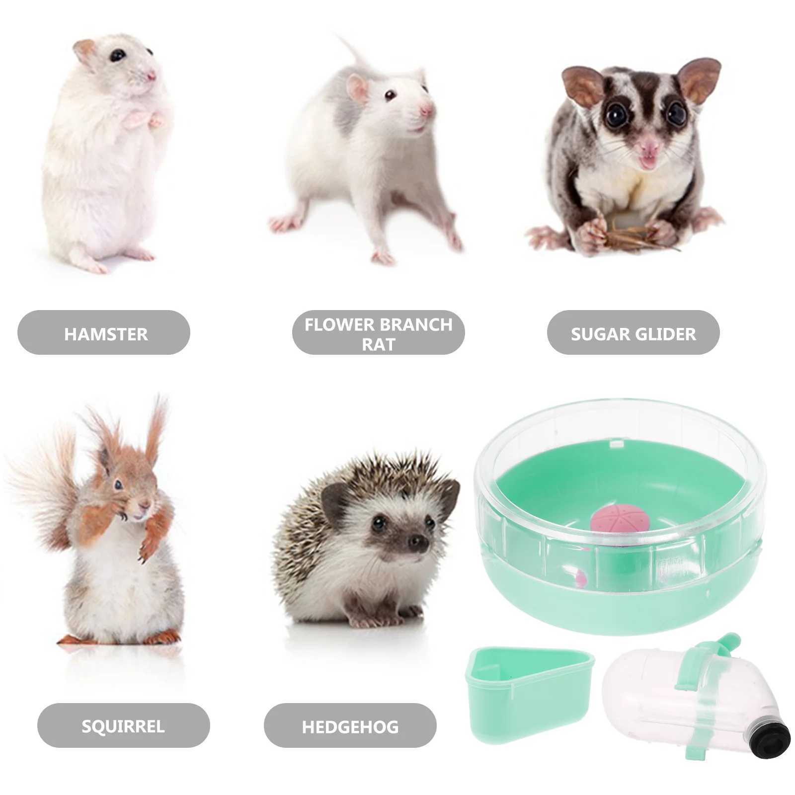1Set Hamster Cage Accessories Multifunctional Running Wheel Food Bowl Water Bottle Small Animal Supplies Pet Exercise Tool M251205