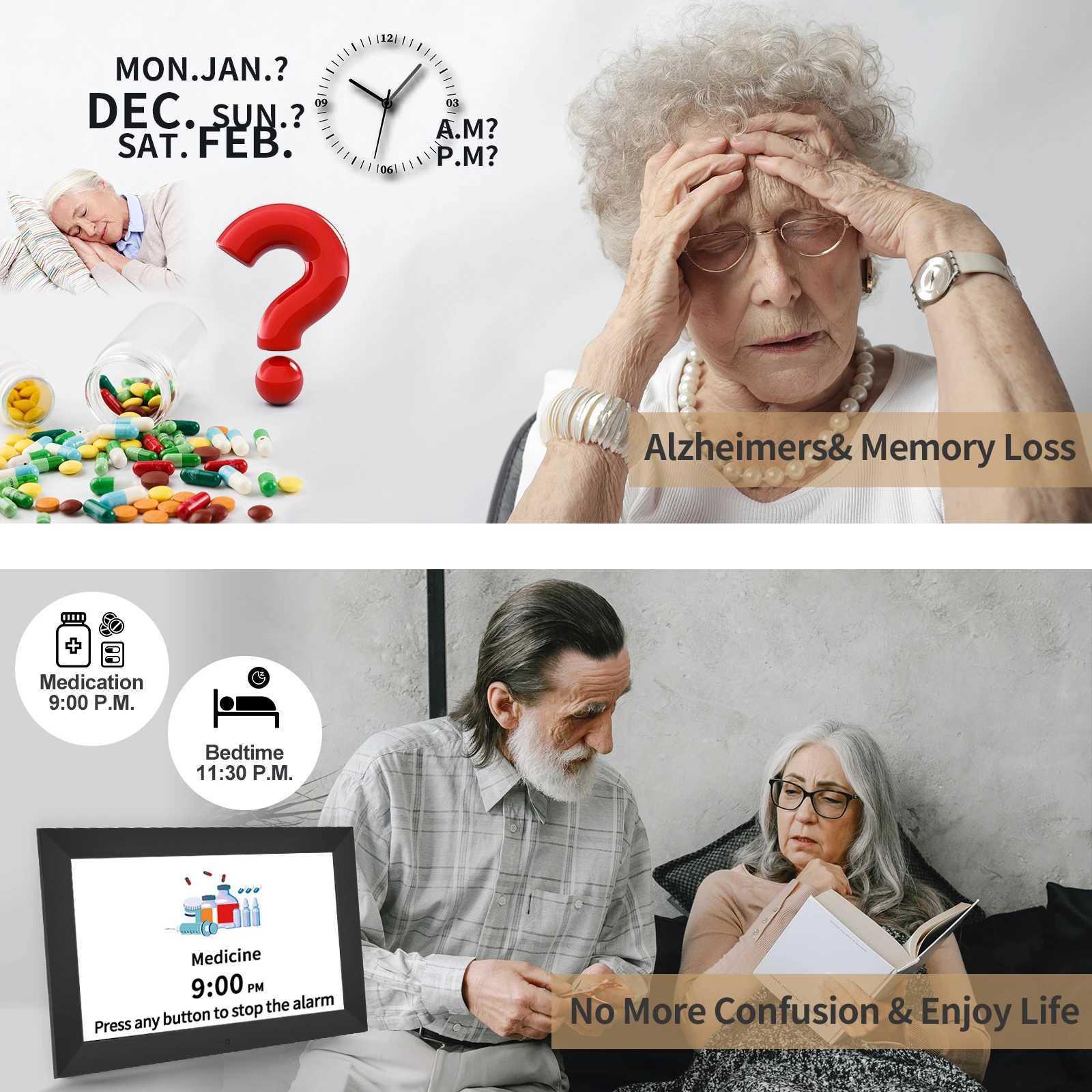 21 Alarms Digital LED Calendar Clock with Multi-Languages to display Medicine Time Reminder for ElderHome Desk Wall Decoration M251205 - view 5